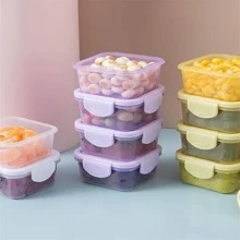 4 件装便携式午餐盒、厨房、圣诞礼物 - 彩色 - 查看 6