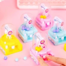 Mini juguete de máquina de bola de garra de simulación aleatoria de 1 pieza, adecuado para entrenamiento cerebral, ocio y entretenimiento de escritorio, mejora de la coordinación ojo-mano - Morado - Ver 2