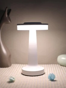 1入組ABS檯燈，現代3色可充電LED家用檯燈 - 白色 - 查看 3