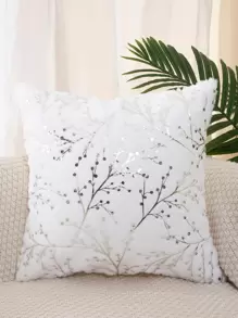 1 Piece Of Craft Pv Velvet Bronzing Bough Texture Pillow Case, Home Bedroom Decoration By Pillow Case Sofa Decoration Pillow Case. - Multicolor - View 2