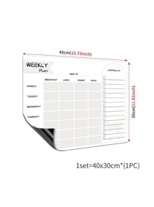 1pc Magnetic Whiteboard Weekly Plan Sticker - Multicolor - View 2