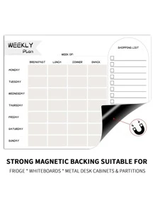 1pc Magnetic Whiteboard Weekly Plan Sticker - Multicolor - View 4