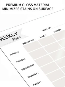1pc Magnetic Whiteboard Weekly Plan Sticker - Multicolor - View 5