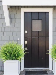 4 cây nhân tạo, cây giả bằng nhựa hiện đại để trang trí sân vườn - màu xanh lá - Xem 3