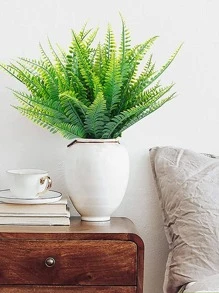 4 cây nhân tạo, cây giả bằng nhựa hiện đại để trang trí sân vườn - màu xanh lá - Xem 7