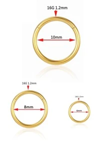 1入組時尚鈦水鑽裝飾鼻環適合女士日常裝飾首飾類禮品 - 銀色 - 查看 4