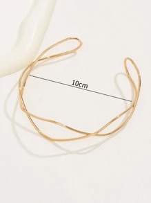 1 vòng cổ thiết kế xoắn thời trang cho phụ nữ dự tiệc - Vàng - Xem 5