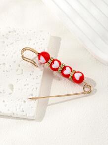 愛心裝飾別針設計胸針 - 紅白桃心 - 查看 2