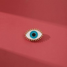 1入組時尚眼睛設計胸針適合女士日常裝飾 - 彩色 - 查看 1