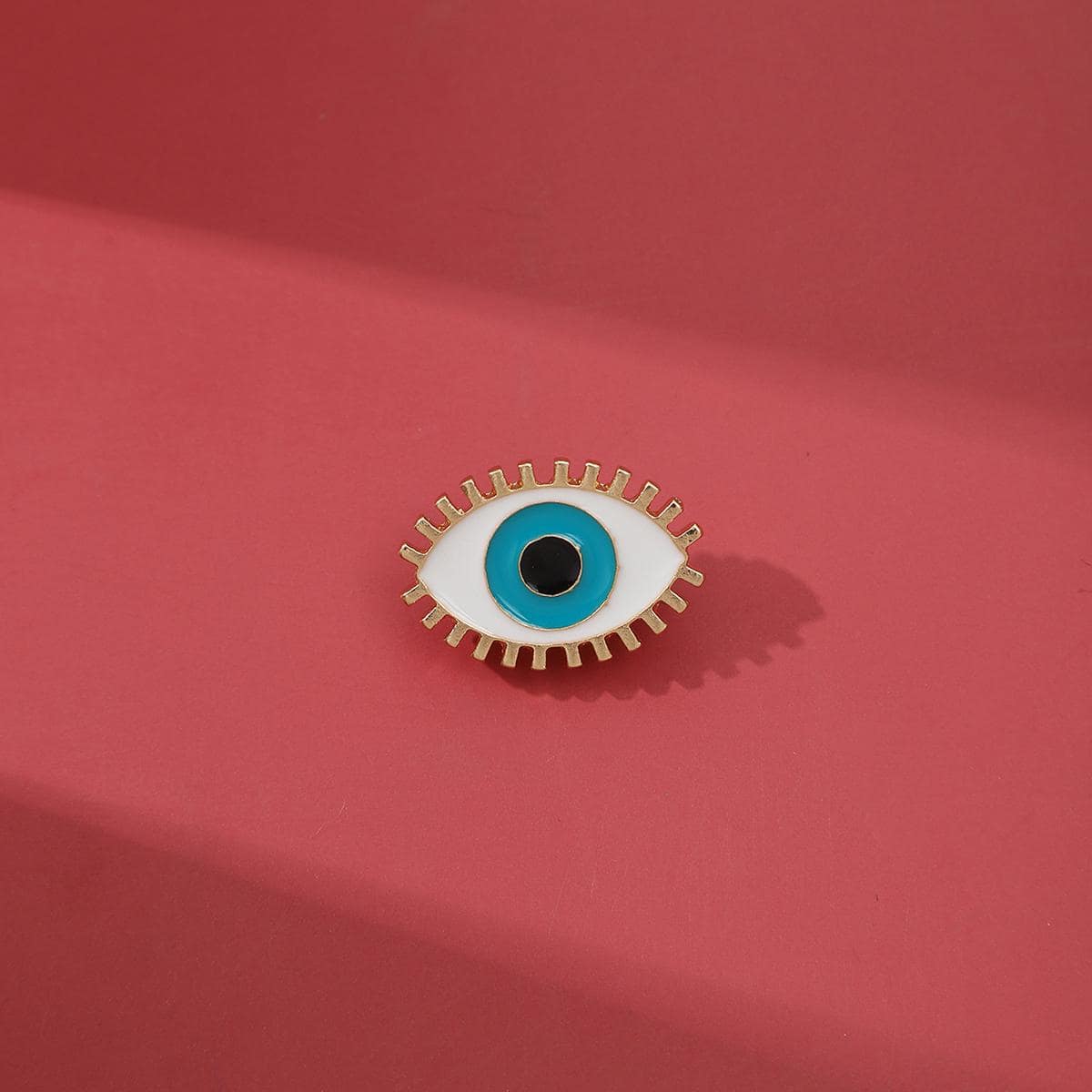 1入組時尚眼睛設計胸針適合女士日常裝飾 - 彩色 - 查看 1