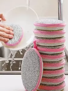 5 piezas Esponja de limpieza de doble cara, para cocina, baño, hogar, artículos para el hogar