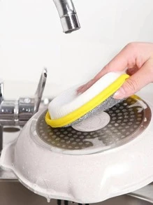 5 piezas Esponja de limpieza de doble cara, para cocina, baño, hogar, artículos para el hogar