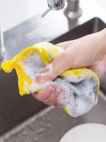5 piezas Esponja de limpieza de doble cara, para cocina, baño, hogar, artículos para el hogar