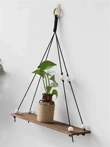 1 hạt trang trí treo tường, treo gỗ trang trí cho gia đình - màu đen - Xem 1