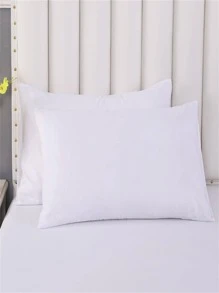 Bộ 3/2 tấm ga trải giường màu trắng tinh khiết, sâu 30cm - trắng - Xem 8