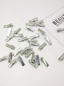 32 de bucăți pentru femei, de culoare aleatorie, solidă, casual, de aligator, pentru decorarea părului - Argint - Vizualizare 4