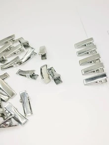 32 de bucăți pentru femei, de culoare aleatorie, solidă, casual, de aligator, pentru decorarea părului - Argint - Vizualizare 3