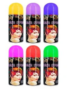 Lecute Spray Hair Colors Temporary Costumes Props Costume Party Paint Neon Look - Red - View 2