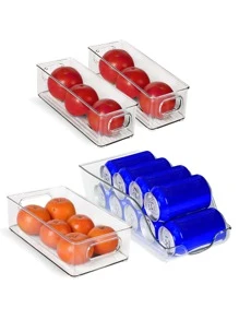 Cajas de almacenamiento organizadoras de refrigerador: Acrílico, ideal para frutas y verduras. - transparente - Ver 2