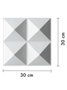 AG BOX 3D Decorative Wall Panel, Set 12 Pieces Pimarmide 4 Design - White - View 5