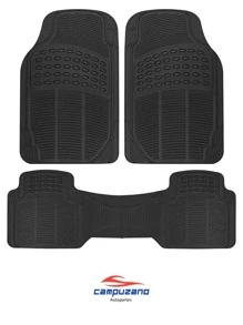 UNIVERSAL CAR TRUCK MAT 3 PIECES - Black - View 1