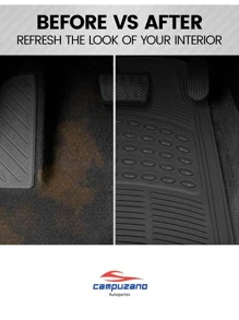 UNIVERSAL CAR TRUCK MAT 3 PIECES - Black - View 6