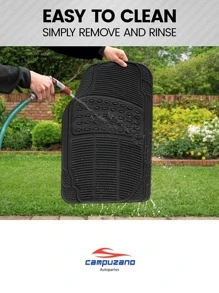 UNIVERSAL CAR TRUCK MAT 3 PIECES - Black - View 2