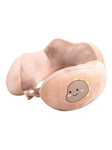 1 cái gối du lịch đồ họa hoạt hình, gối hình chữ U đơn giản cho ngoài trời - màu xanh lá - Xem 3