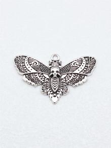 5入組/套骷髏細節蝴蝶DIY吊墜 - Ancient Silver - 查看 2