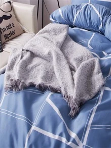 1入組幾何圖案無填充物枕套，現代臥室枕套 - 彩色 - 查看 3