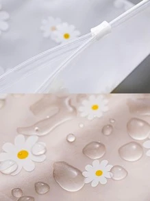 7pcs Floral Pattern Travel Storage Bag PVC Clothes Storage Bag, Travel Organizer Set, Packing Cube Set With Shoe Toiletry And Laundry Bags School Supplies College Dorm Essentials For Student Room Decor Bedroom Decor School Supplies School Accessories Back To School University Students Holiday Summer Festival Vacation Clothing Storage Box Closet Storage Container Bag Organizer For Bedroom Home For Blankets Beddings Comforter Pillow Toys - Clear - View 3