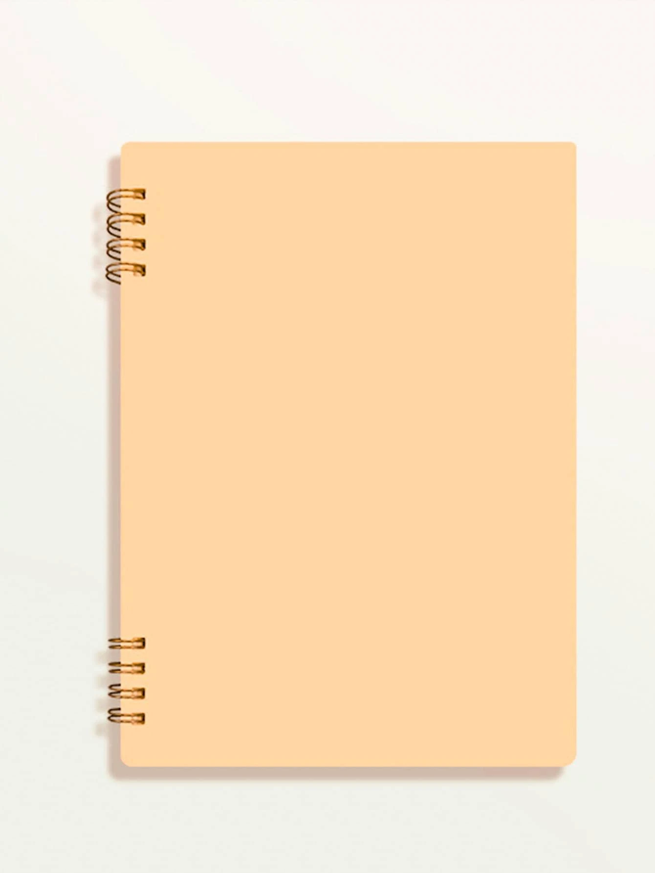 1pc 8-holes Thick Horiizontal Line Notebook With 80 Pages For Office And Study - Khaki - View 1