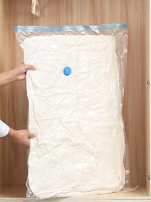 1入組PE空氣真空袋，簡單透明可重複使用空氣真空袋，適合旅行，節省空間 - 藍白色 - 查看 4