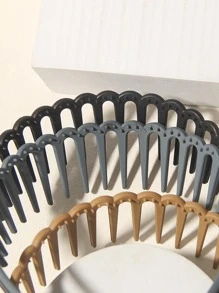 3pcs Women Solid Casual Headband For Daily Life Tiaras,Hairband,Hair Hoop Headbands, Cute Hair Accessories, Zig Zag Headband ,Costume