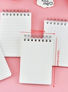 1入組便攜螺旋記事本 - 白色 - 查看 2