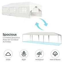 Costway 10'x30' Outdoor Party Wedding Tent Canopy Heavy duty Gazebo - White - View 6