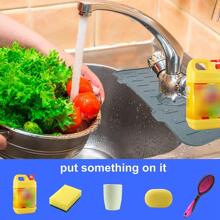 1PC Silicone Đĩa Phơi Thảm, Màu Đen Hiện Đại Món Ăn Điện Thảm Cho Nhà Bếp - màu đen - Xem 5