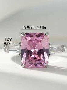 Anillo zirconia cúbica adorno - Multicolor - Ver 4