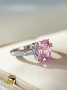 Anillo zirconia cúbica adorno - Multicolor - Ver 3