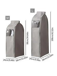 1 pieza Bolsa de ropa colgante poliéster ropa moderno transparente para casa - Gris - Ver 2