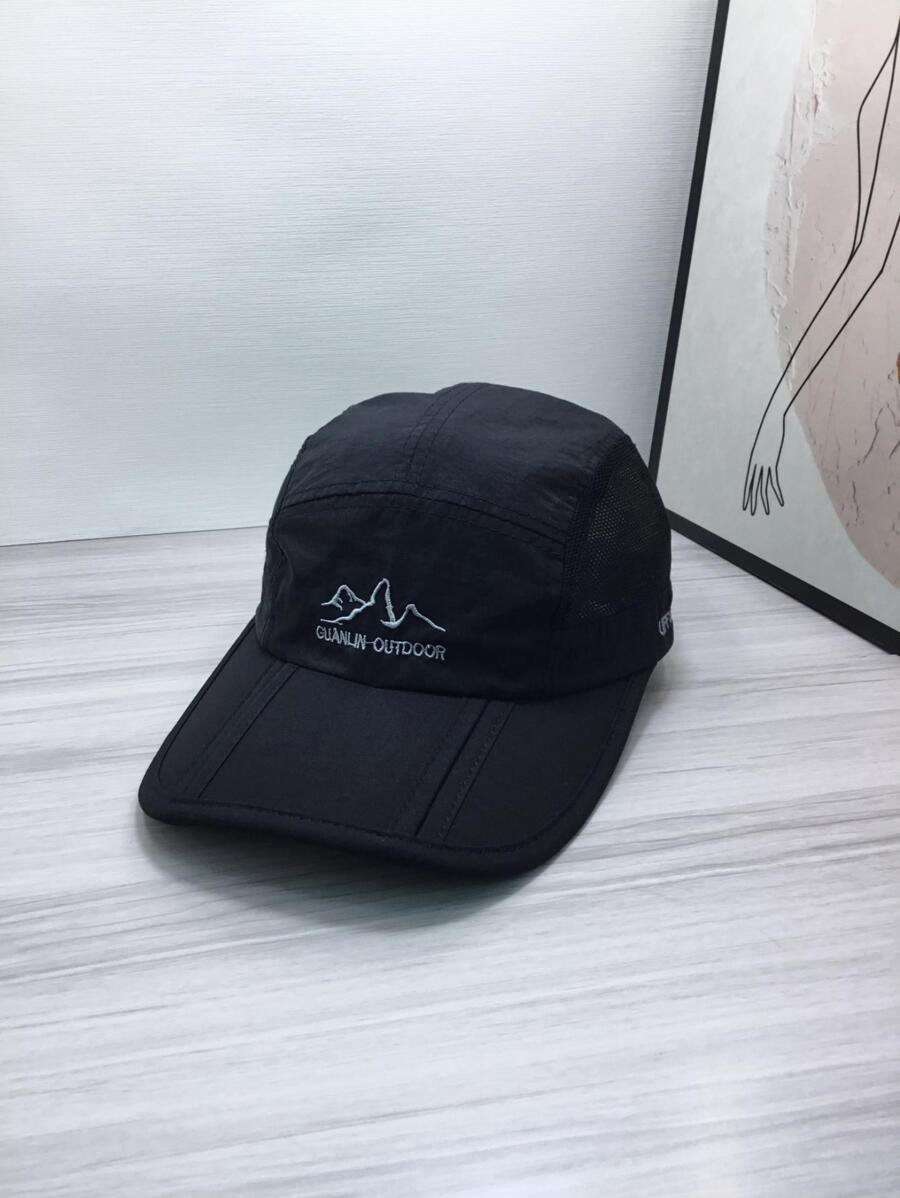Gorra de béisbol de los hombres - Negro - Ver 1