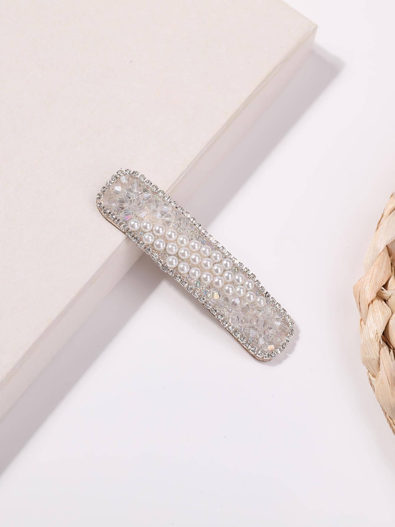 Nữ Kim Cương Giả & Ngọc Trai Giả Trang Trí Thời Trang Kẹp Chụp Trang Trí Tóc - Nhiều màu - Xem 1