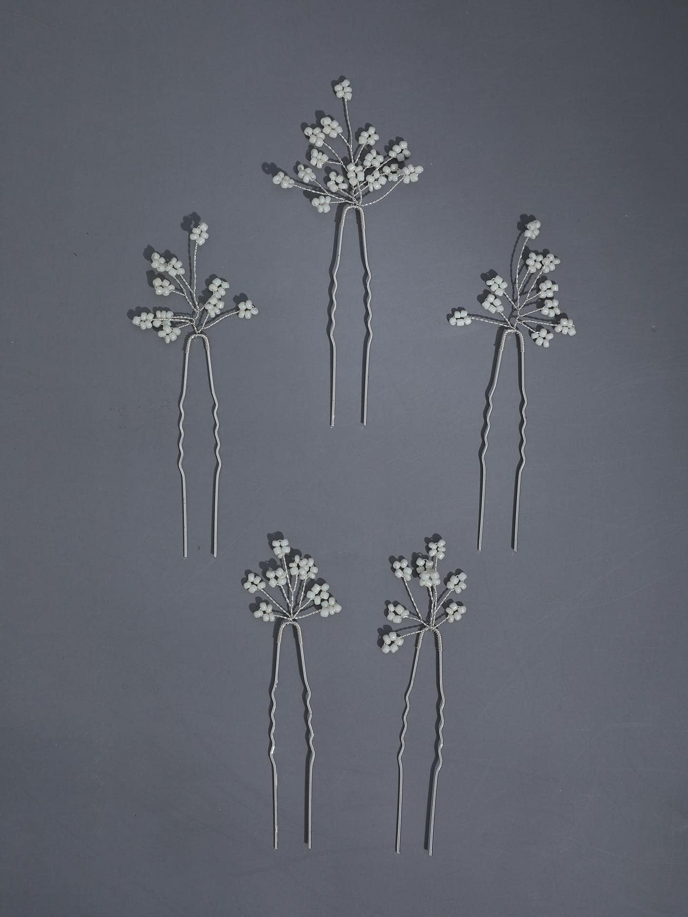 5 chiếc kẹp tóc ngọc trai hoa Organza, thích hợp cho đám cưới, hàng ngày, các dịp tiệc tùng, dễ dàng kết hợp và đeo