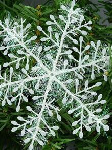 15pcs Snowflake Design Hanging Decoration - White - View 9