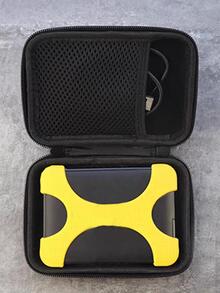 1入組素色拉鏈細節便攜旅行收納現代多用途無紡布織物收納袋適合旅行 - 黑色 - 查看 6