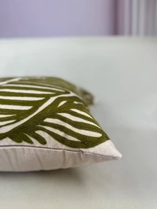 1入組熱帶印花樹葉印花靠墊套不附帶墊芯