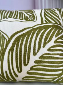 1入組熱帶印花樹葉印花靠墊套不附帶墊芯
