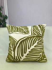1入組熱帶印花樹葉印花靠墊套不附帶墊芯