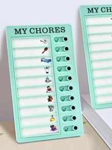 1pc Cartoon Graphic Plan Board - Green - View 1