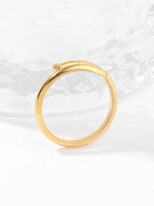 Damen Ring mit einfarbigem Nageldesign